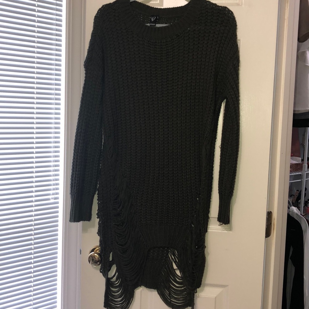 Oversized Sweater Olive Green